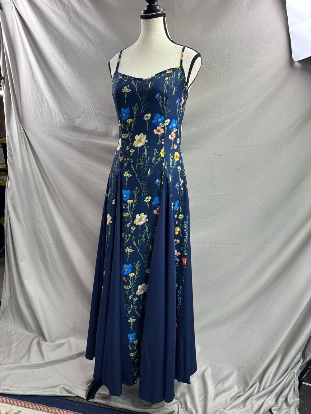 Midnight Navy Floral Print Maxi Dress - Picture 9 of 10